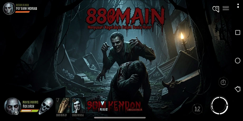 Tangkapan layar gameplay yang menarik dari 88MAIN dengan nuansa horor yang kental.