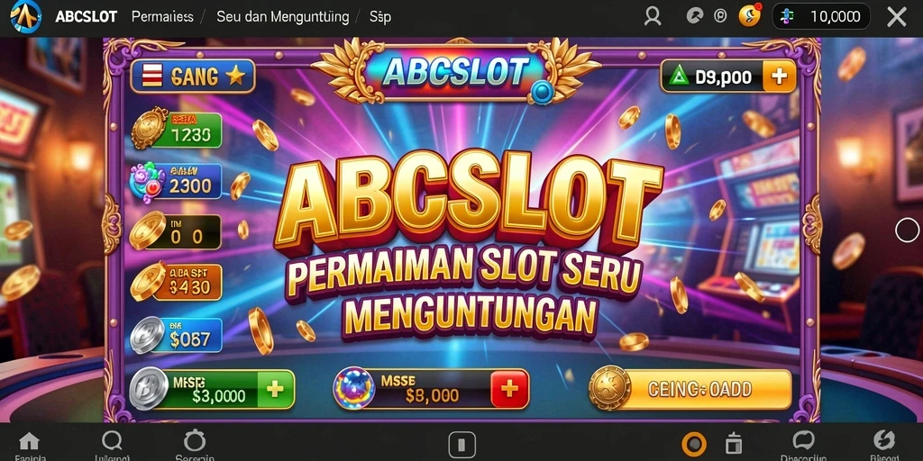 Tangkapan layar menunjukkan gameplay seru di ABCSLOT.