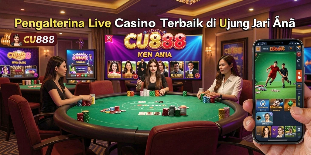 Tangkapan layar utama CU888 menampilkan gameplay Live Casino yang seru.