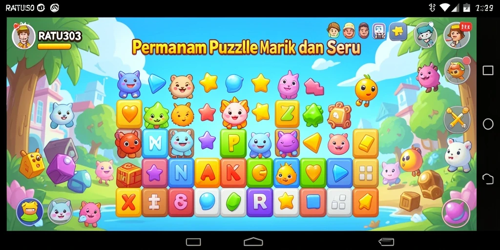 Tampilan gameplay Puzzle yang menarik dari RATU303.