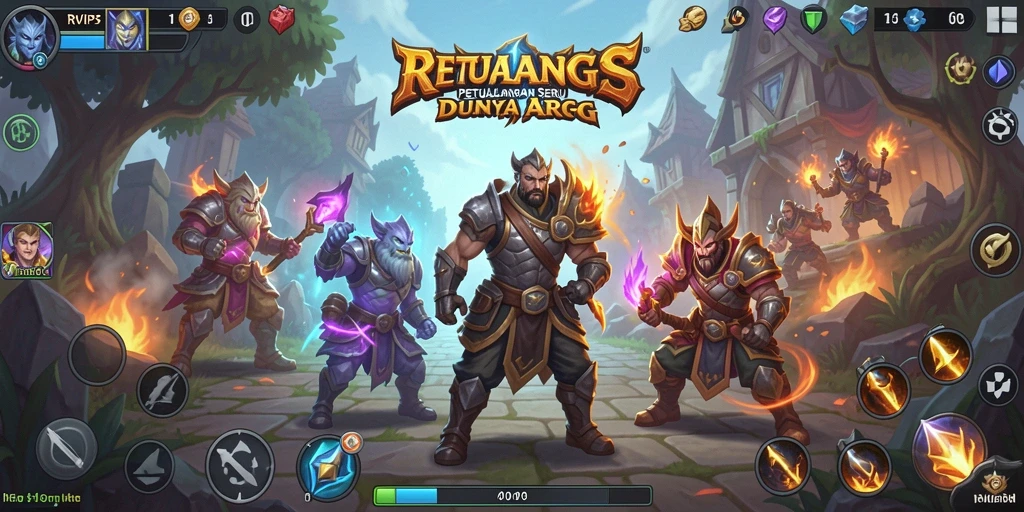 Screenshot utama RVIP5 menampilkan aksi seru dalam pertempuran ARPG.