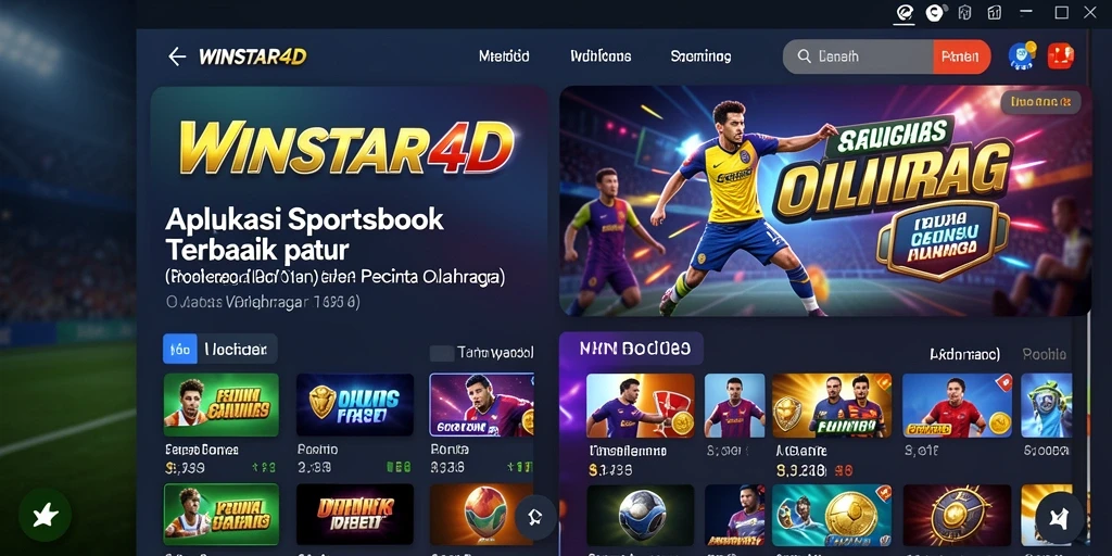Tampilan menarik dari gameplay taruhan Sportsbook di WINSTAR4D.